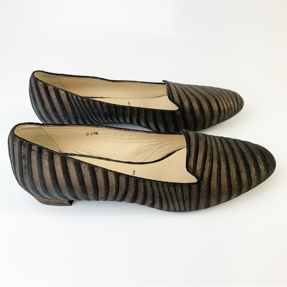 Ron White Black/Gold Women’s Slip-on Flats Cushioning Construction Size 7 - Picture 5 of 8